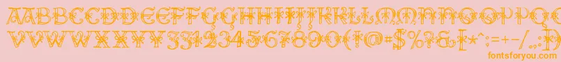 AlesHegarR18 Font – Orange Fonts on Pink Background