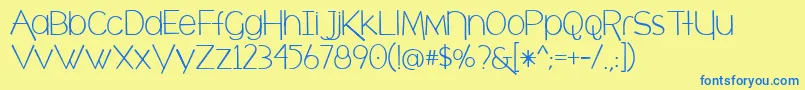 CafeBrewery Font – Blue Fonts on Yellow Background