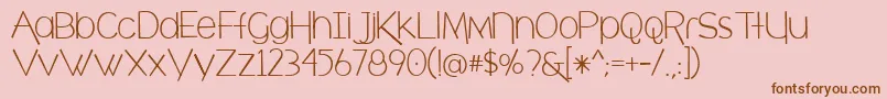 CafeBrewery Font – Brown Fonts on Pink Background
