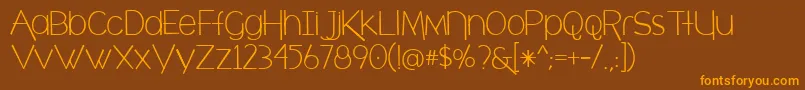CafeBrewery Font – Orange Fonts on Brown Background