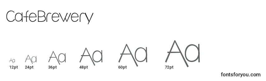 CafeBrewery Font Sizes