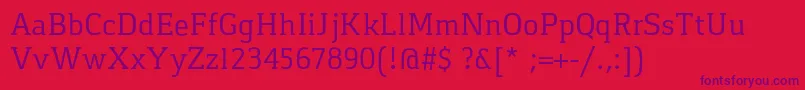 GasparRegular Font – Purple Fonts on Red Background
