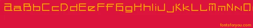 TekHedBolimic Font – Orange Fonts on Red Background