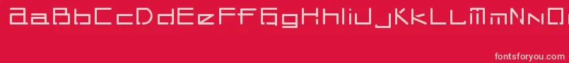 TekHedBolimic Font – Pink Fonts on Red Background