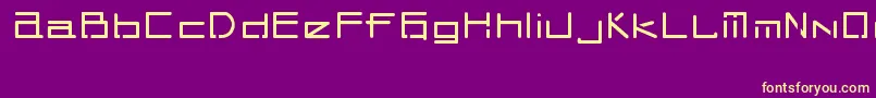 TekHedBolimic Font – Yellow Fonts on Purple Background