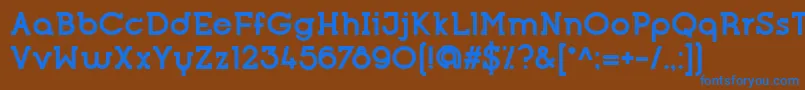 フォントOpificioSerifBold – 茶色の背景に青い文字