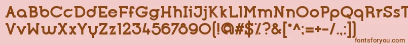 OpificioSerifBold Font – Brown Fonts on Pink Background