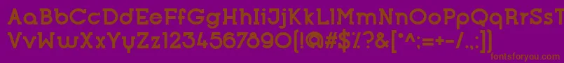 フォントOpificioSerifBold – 紫色の背景に茶色のフォント