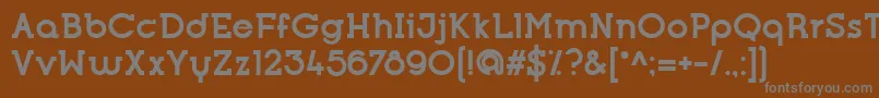 OpificioSerifBold-fontti – harmaat kirjasimet ruskealla taustalla
