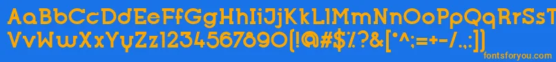 OpificioSerifBold Font – Orange Fonts on Blue Background