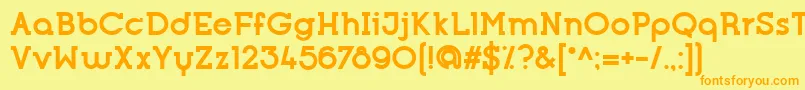 OpificioSerifBold Font – Orange Fonts on Yellow Background