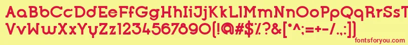 OpificioSerifBold Font – Red Fonts on Yellow Background