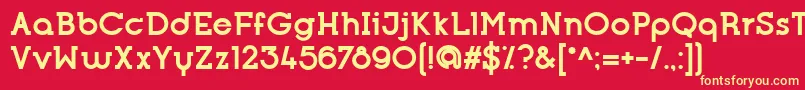 OpificioSerifBold Font – Yellow Fonts on Red Background