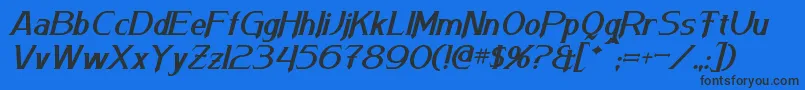 ArnesonItalic Font – Black Fonts on Blue Background