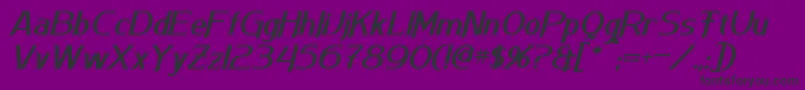 ArnesonItalic-Schriftart – Schwarze Schriften auf violettem Hintergrund
