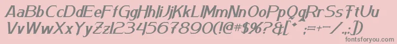 ArnesonItalic-Schriftart – Graue Schriften auf rosa Hintergrund