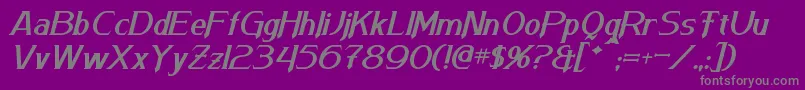 ArnesonItalic Font – Gray Fonts on Purple Background