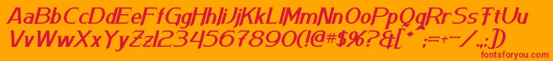 ArnesonItalic Font – Red Fonts on Orange Background