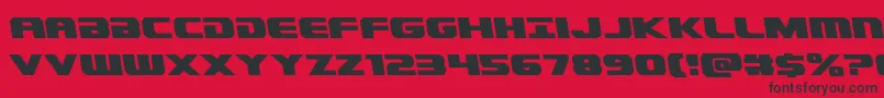 Dekarangerleft Font – Black Fonts on Red Background