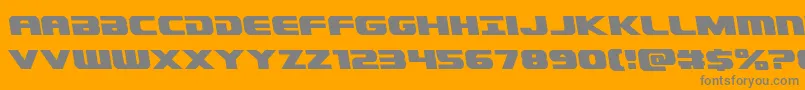 Dekarangerleft Font – Gray Fonts on Orange Background