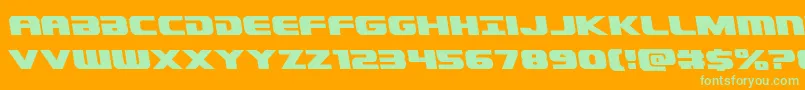 Dekarangerleft Font – Green Fonts on Orange Background