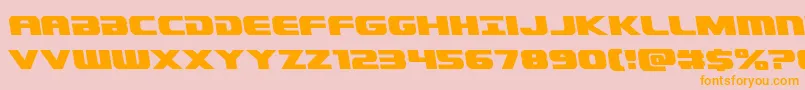 Dekarangerleft Font – Orange Fonts on Pink Background