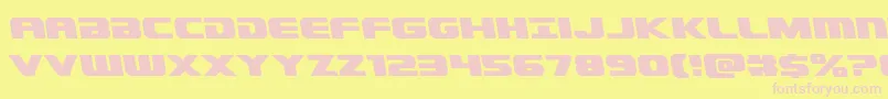 Dekarangerleft Font – Pink Fonts on Yellow Background