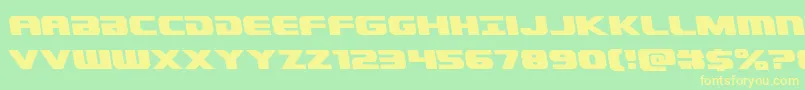 Dekarangerleft Font – Yellow Fonts on Green Background