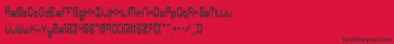 fuente SyntheticBrk – Fuentes Negras Sobre Fondo Rojo