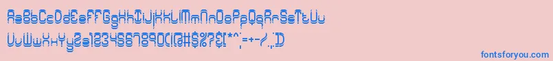 SyntheticBrk Font – Blue Fonts on Pink Background