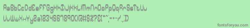 SyntheticBrk-Schriftart – Graue Schriften auf grünem Hintergrund