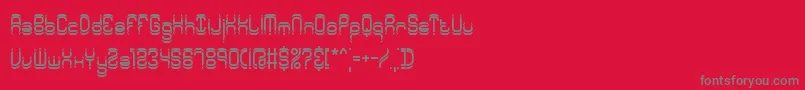SyntheticBrk-Schriftart – Graue Schriften auf rotem Hintergrund