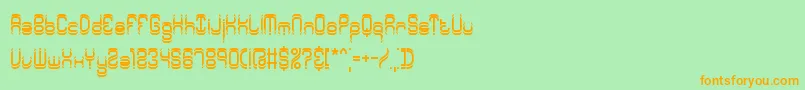 Шрифт SyntheticBrk – оранжевые шрифты на зелёном фоне