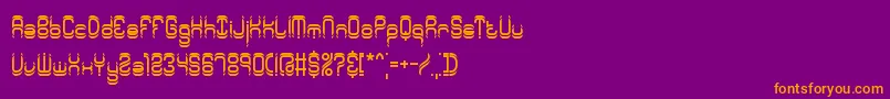 SyntheticBrk Font – Orange Fonts on Purple Background