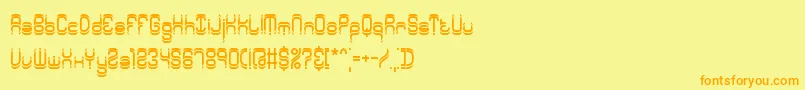 Шрифт SyntheticBrk – оранжевые шрифты на жёлтом фоне