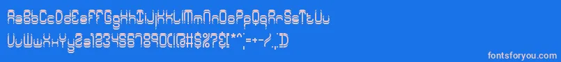 SyntheticBrk Font – Pink Fonts on Blue Background