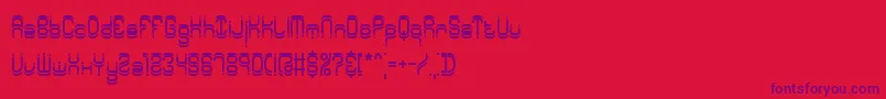 SyntheticBrk Font – Purple Fonts on Red Background
