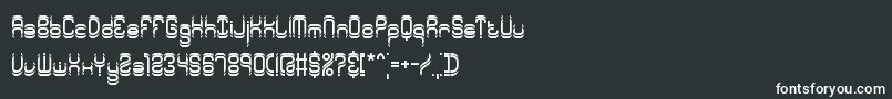 フォントSyntheticBrk – 黒い背景に白い文字