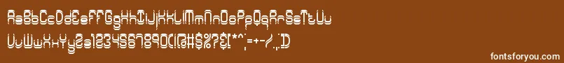 SyntheticBrk Font – White Fonts on Brown Background