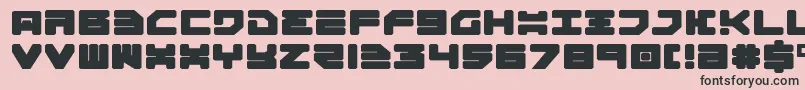 Omega3e-Schriftart – Schwarze Schriften auf rosa Hintergrund