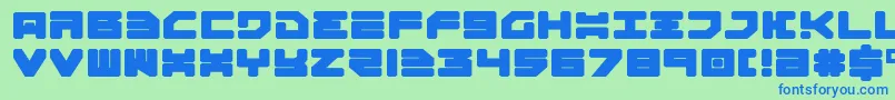 Шрифт Omega3e – синие шрифты на зелёном фоне