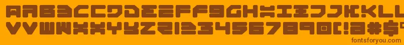Fonte Omega3e – fontes marrons em um fundo laranja