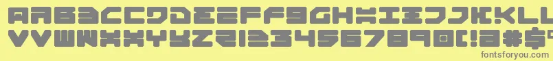 Omega3e Font – Gray Fonts on Yellow Background