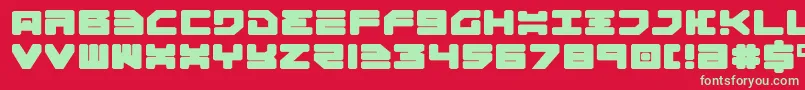 Omega3e Font – Green Fonts on Red Background