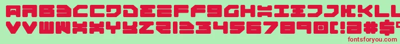 フォントOmega3e – 赤い文字の緑の背景
