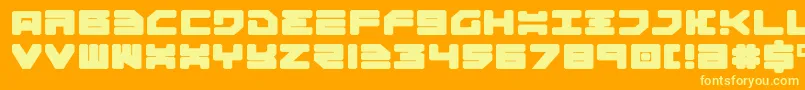 Police Omega3e – polices jaunes sur fond orange