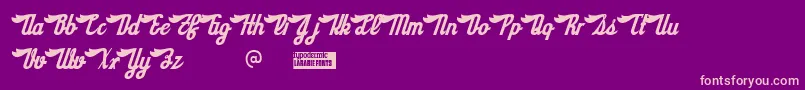 Sloegin Font – Pink Fonts on Purple Background