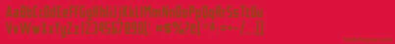 Tschichold Font – Brown Fonts on Red Background