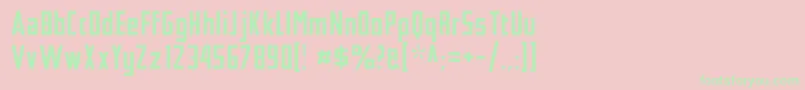 Tschichold Font – Green Fonts on Pink Background