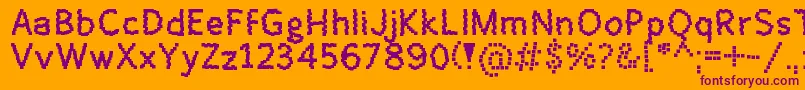 Enie Font – Purple Fonts on Orange Background